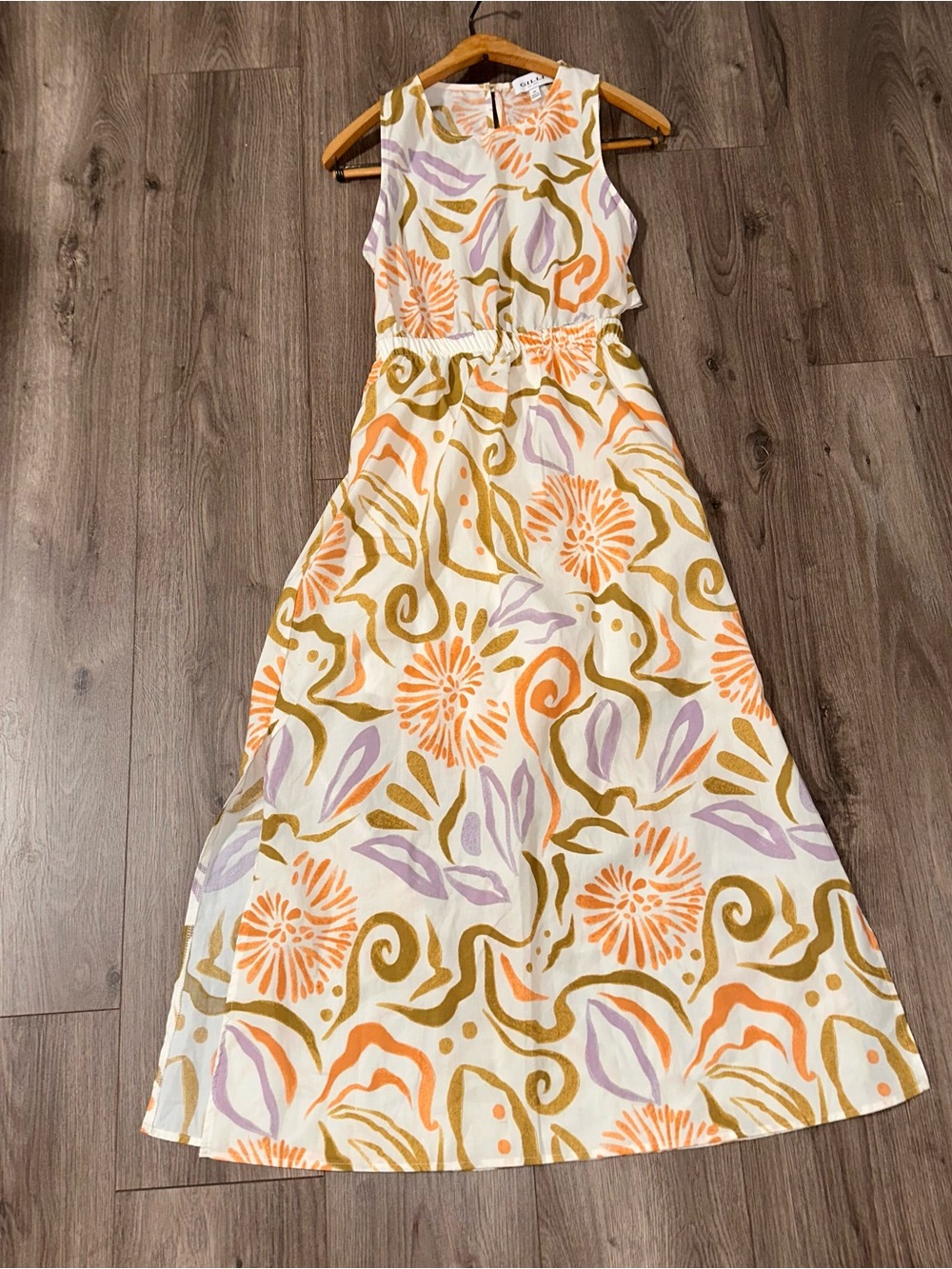 Gilli Maxi Dress Women’s Cream and Lilac Floral Sleeveless Maxi XSmall